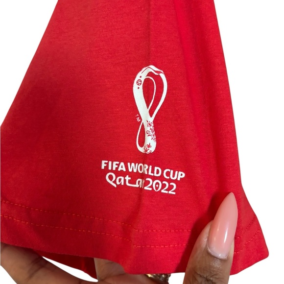 Vintage FIFA World Cup Qatar 2022 Red Tee Size XL - Picture 3 of 4